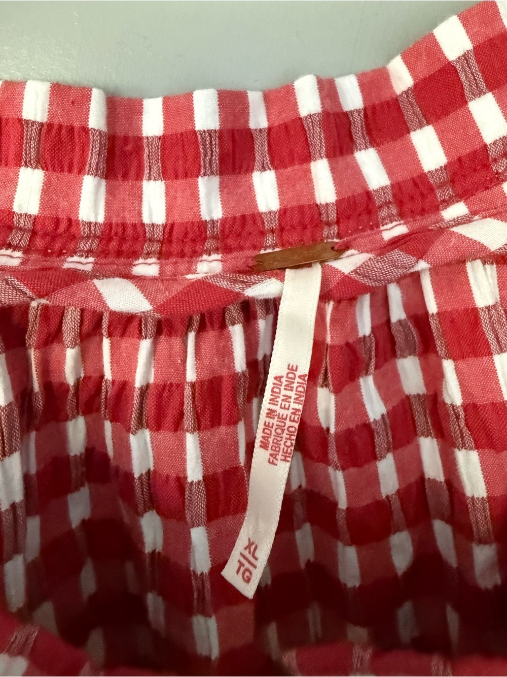 Free People Red Gingham Short Jumpsuit Romper - Picture 10 of 15